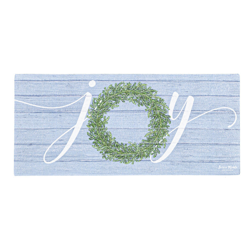 Evergreen Floormat,Joy Wreath Sassafras Switch Mat,10x22x0.25 Inches