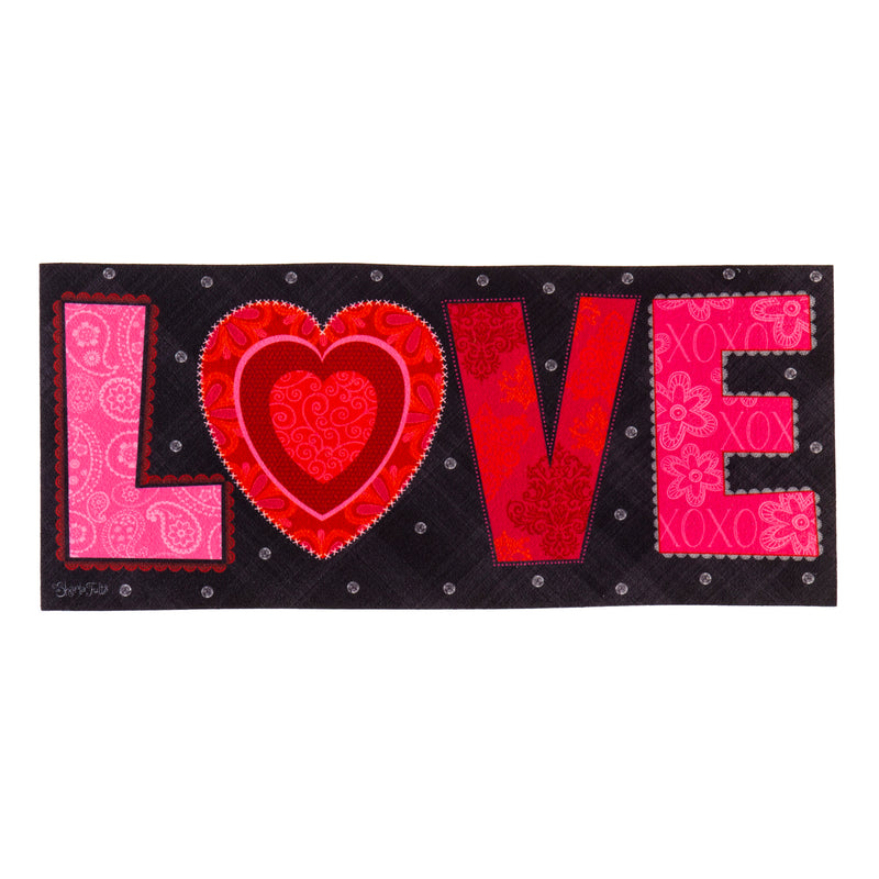 Evergreen Floormat,Love Heart Sassafras Switch Mat,22x0.25x10 Inches