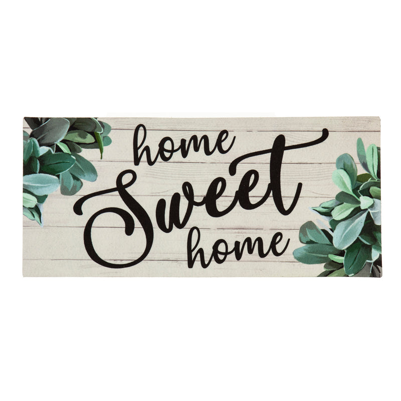 Evergreen Floormat,Home Sweet Home Eucalyptus Sassafras Switch Mat,0.25x22x10 Inches