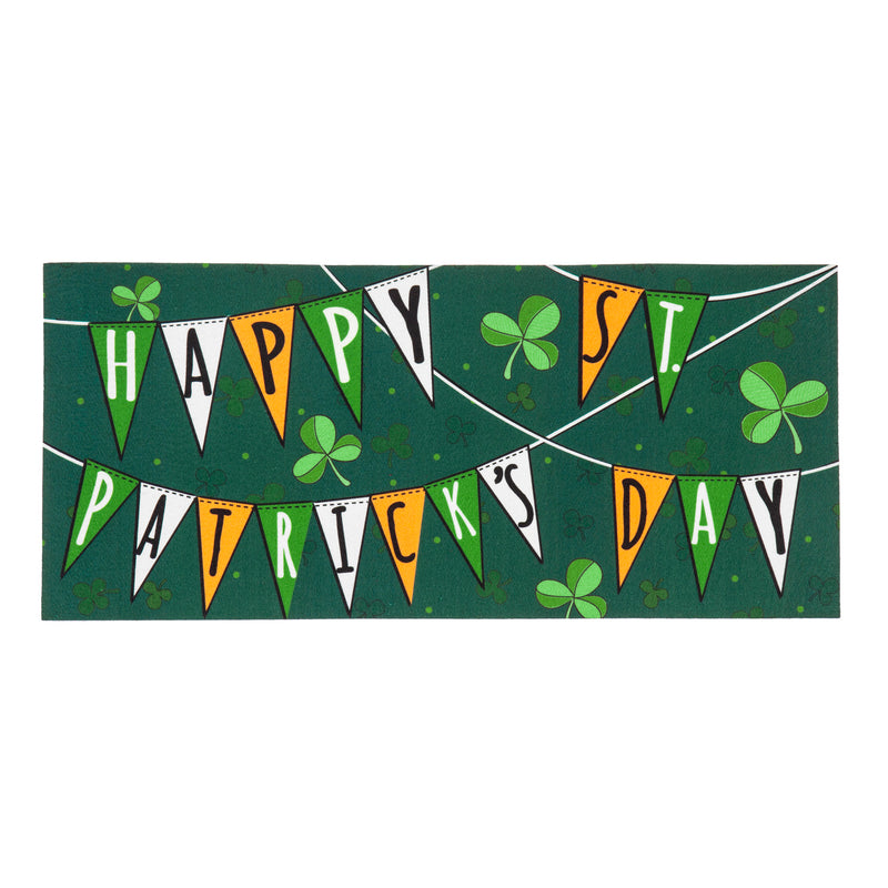 Evergreen Floormat,St. Paddy's Day Banner Sassafras Switch Mat,22x0.25x10 Inches