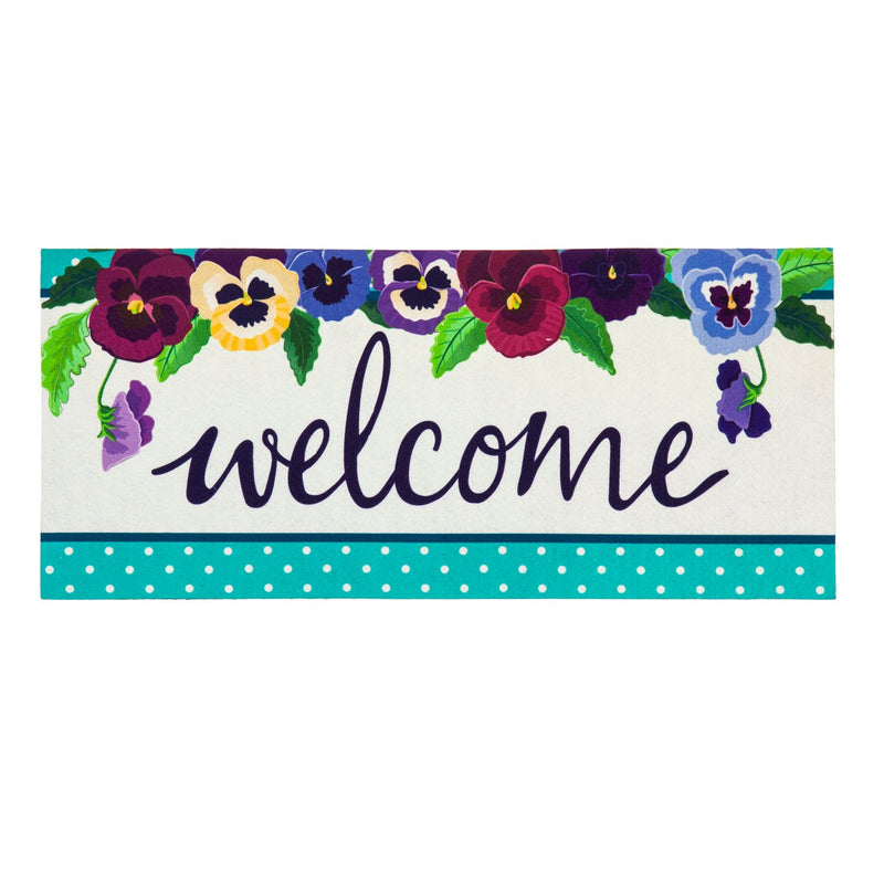 Evergreen Floormat,Pansy Garden Sassafras Switch Mat,0.25x22x10 Inches