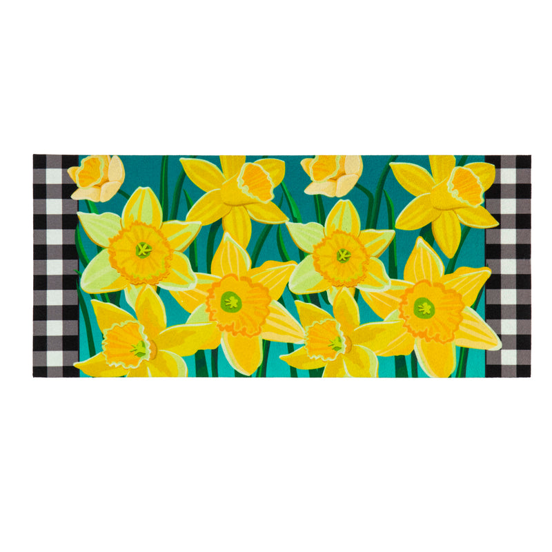 Evergreen Floormat,Daffodil Garden Sassafras Switch Mat,0.25x22x10 Inches