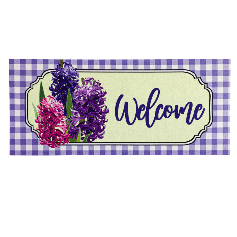 Evergreen Floormat,Spring Hyacinths Sassafras Switch Mat,0.25x22x10 Inches