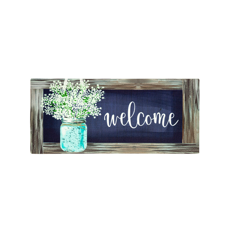 Evergreen Floormat,Hanging Mason Jar Sassafras Switch Mat,0.25x22x10 Inches