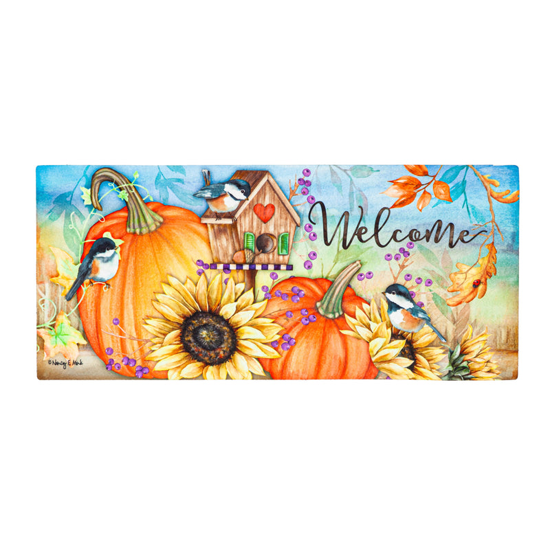 Evergreen Floormat,Autumn Greetings Sassafras Switch Mat,22x0.2x10 Inches