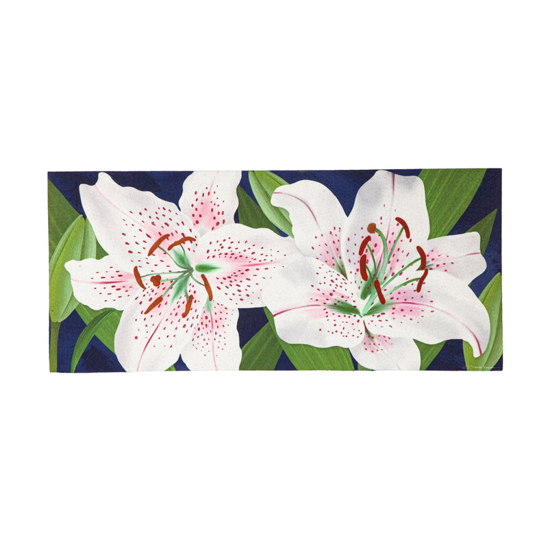 Evergreen Floormat,Lilies Sassafras Switch Mat,22x0.2x10 Inches