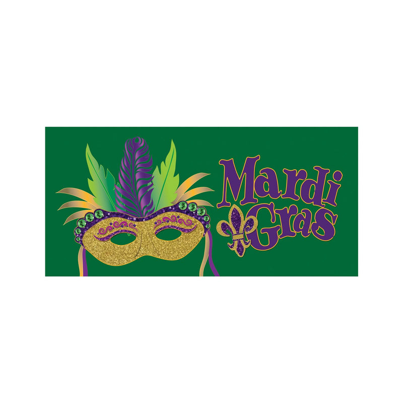 Evergreen Floormat,Mardi Gras Mask Sassafras Switch Mat,22x0.2x10 Inches