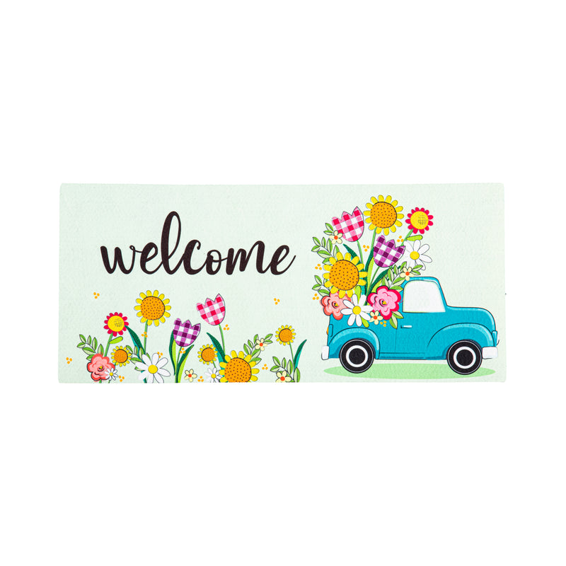 Evergreen Floormat,Flower Truck Sassafras Switch Mat,0.25x22x10 Inches