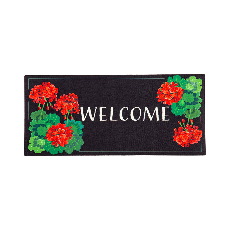 Evergreen Floormat,Geranium Welcome Sassafras Switch Mat,0.2x22x10 Inches