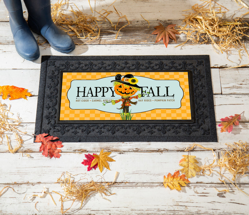 Hello Pumpkin Scarecrow Sassafras Switch Mat