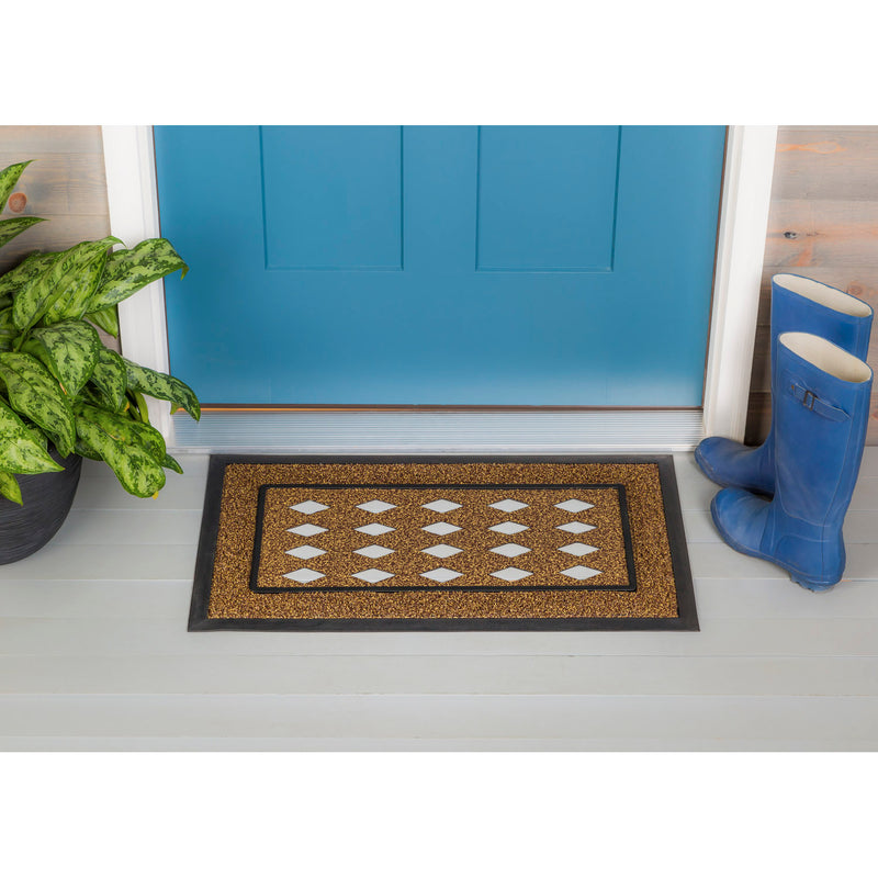 Evergreen Floormat,Brown Scroll Sassafras Mat Tray,18.5x0.28x30.9 Inches