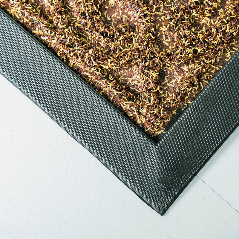 Evergreen Floormat,Brown Scroll Sassafras Mat Tray,18.5x0.28x30.9 Inches