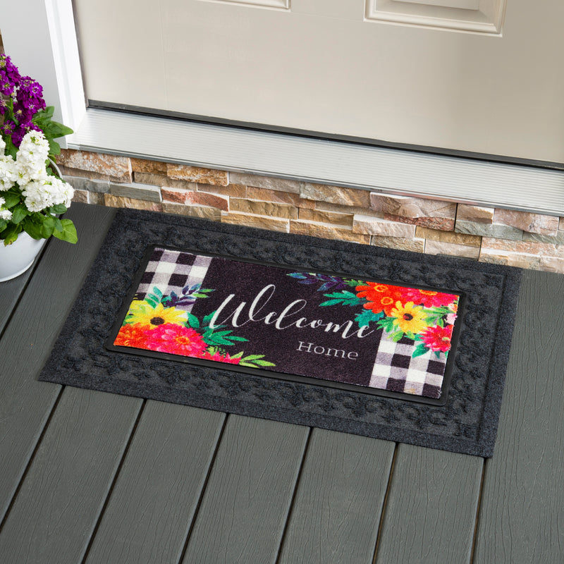 Evergreen Floormat,Summer Bloom Textured Sassafras Switch Mat,22x0.25x10 Inches