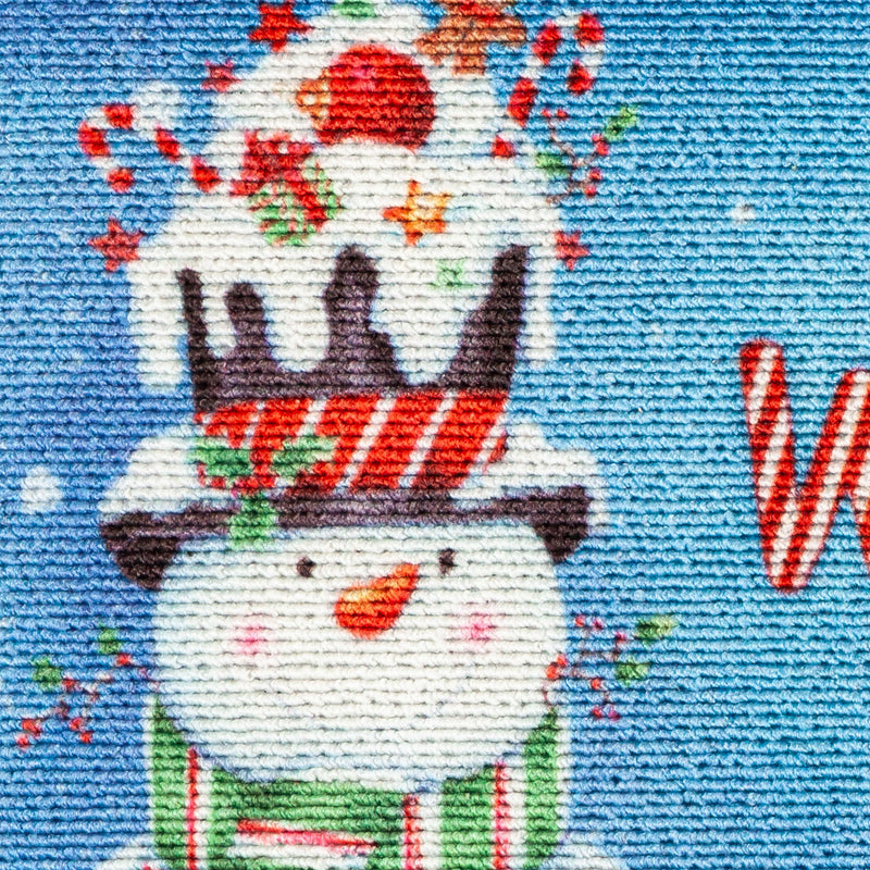 Evergreen Floormat,Christmas Snowman Textured Sassafras Switch Mat,22x0.25x10 Inches