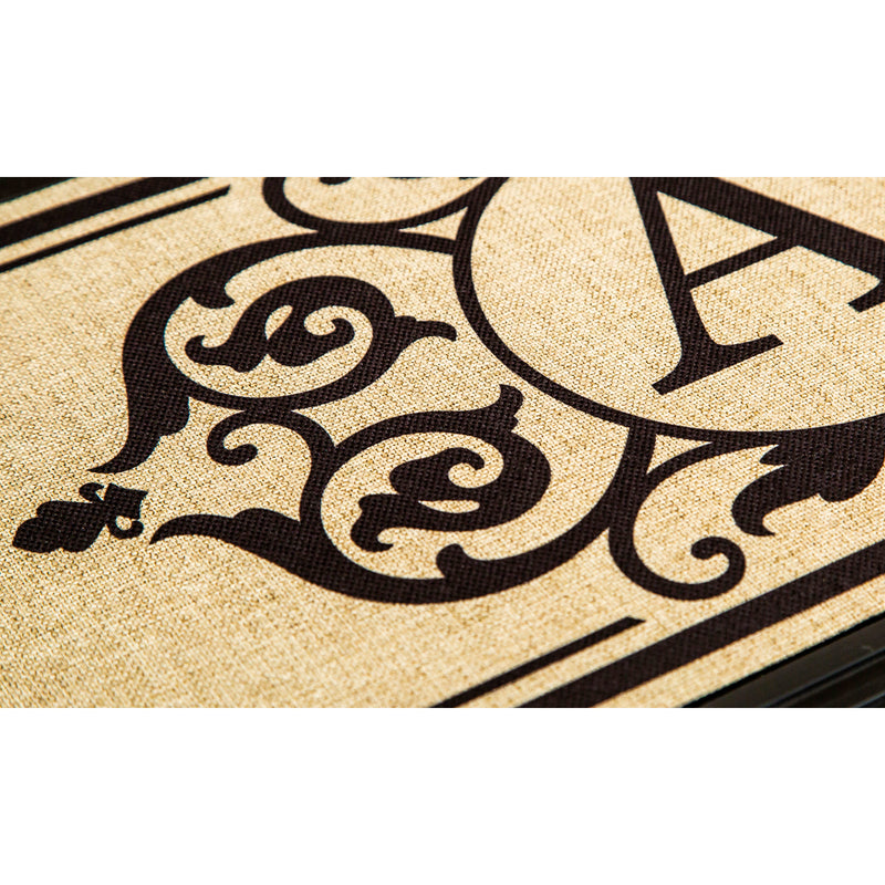 Evergreen Floormat,Cambridge Monogram Burlap Sassafras Switch Mat, Letter A,0.2x22x10 Inches