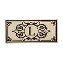 Cambridge Monogram Burlap Sassafras Switch Mat, Letter L