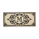 Cambridge Monogram Burlap Sassafras Switch Mat, Letter M
