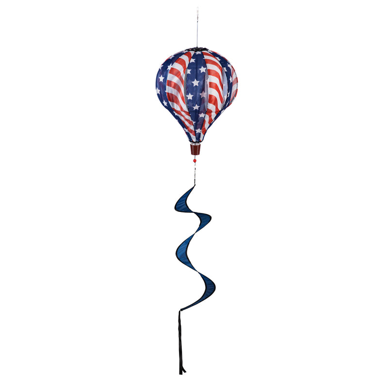 Evergreen Ballon Spinner,Stars & Stripes Balloon Spinner,15x15x55 Inches