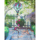 Hummingbird Feeding Animated Burlap Balloon Spinner,45b392