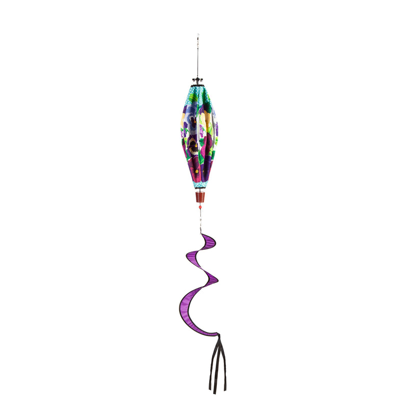 Pansy Garden Burlap Balloon Spinner,45bb455