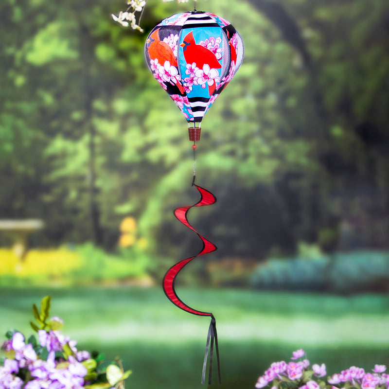 Spring Cardinal Burlap Balloon Spinner,45bb458