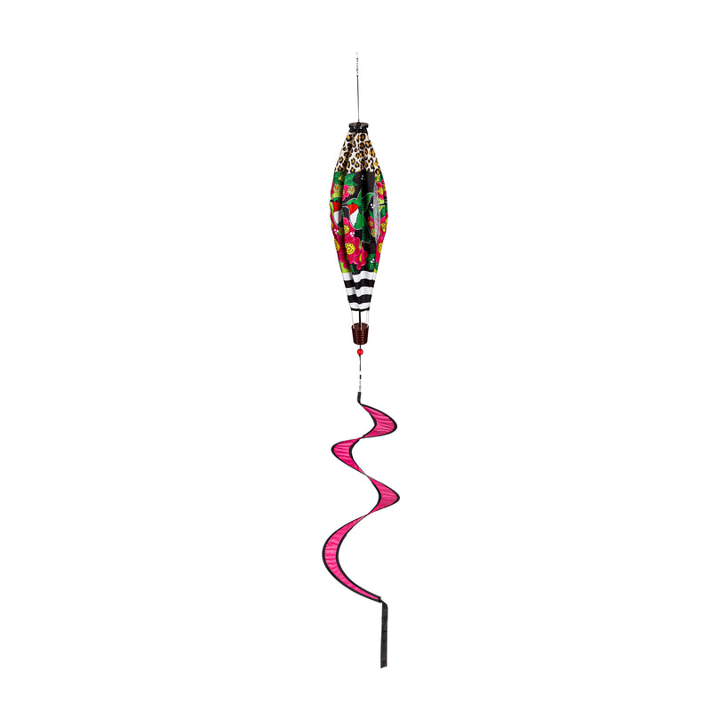 Spring Hummingbird Burlap Balloon Spinner,45bb462