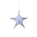 Lighted Fabric Star, Small, White,45st350bl