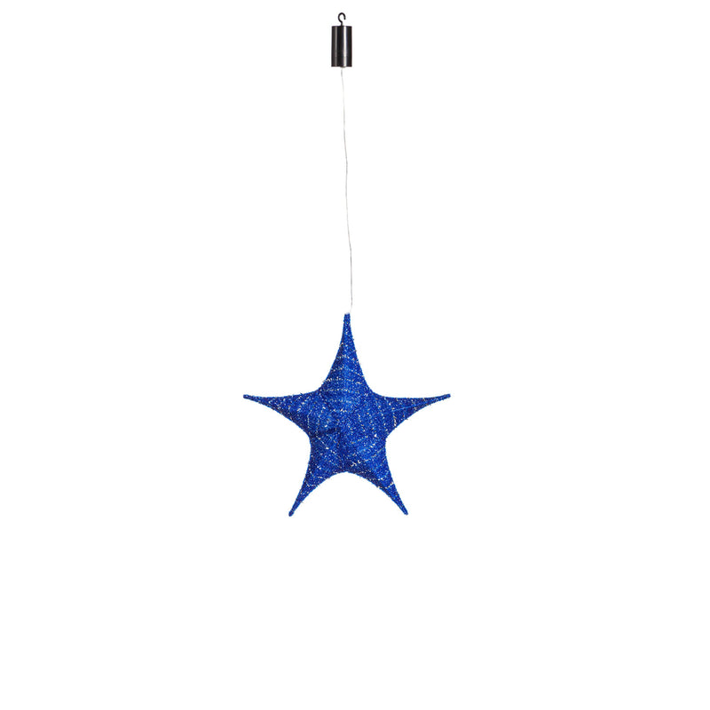 Evergreen Flag,Lighted Fabric Star, Small, Blue,17x6x17 Inches