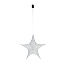 Lighted Fabric Star, Large, Silver,45st376bl