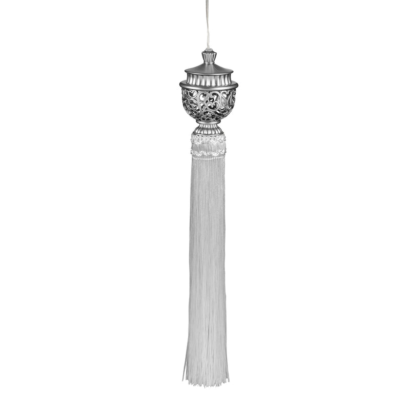 Evergreen Deck & Patio Decor,Lighted Tassel, Silver,3x45.5x3 Inches