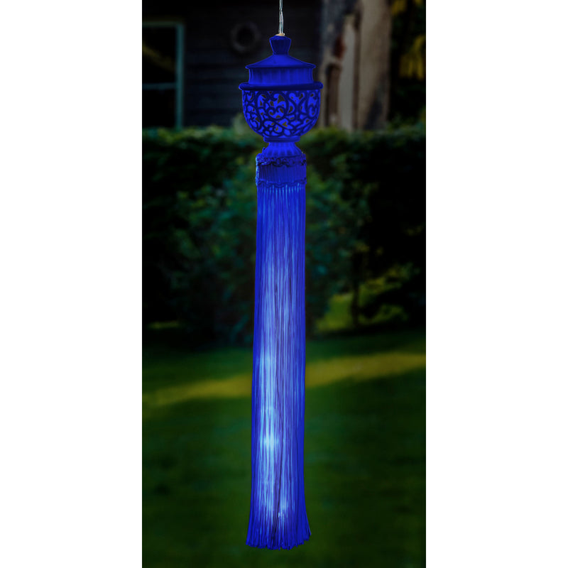 Lighted Tassel, Blue,  3"x45.5"x3"inches