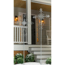 65"H Distressed White Metal Cross Stake, 2 ASST,47m2717