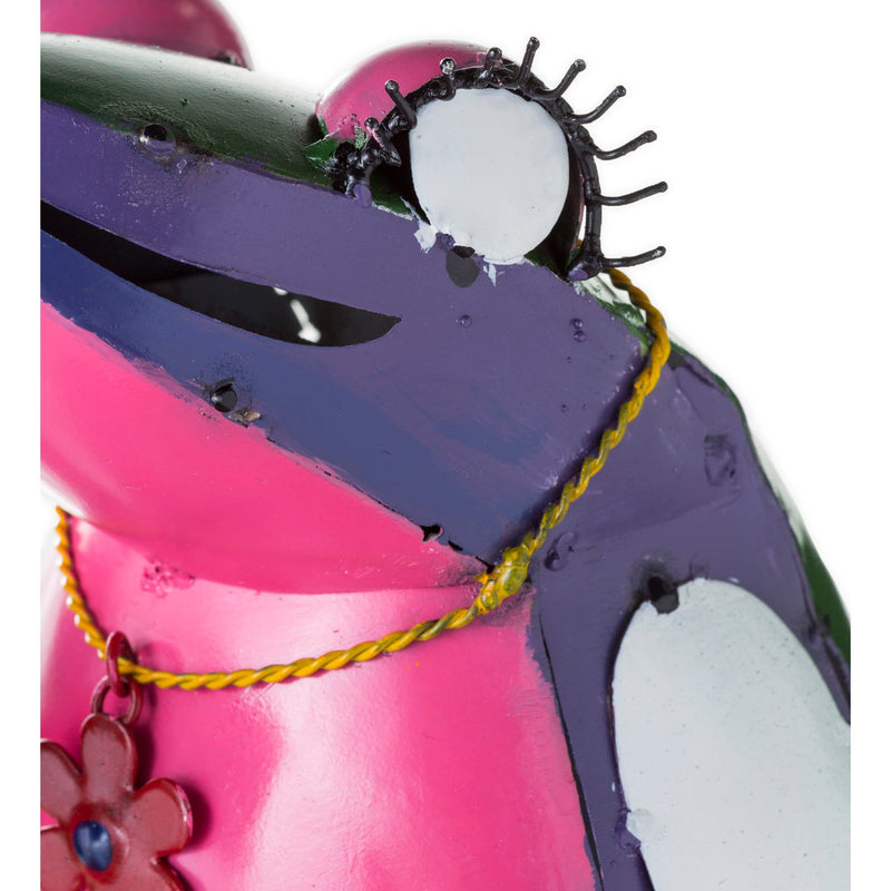 Recycled Metal Tea Frog Garden Art,47m3282