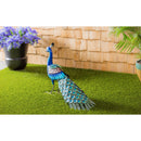 Metal Peacock Garden Statuary, 34.25"x12.2"x23.82"inches