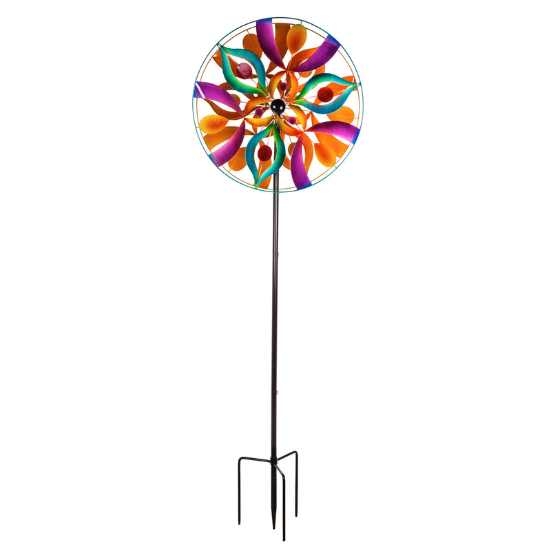 75"H Wind Spinner, Mardi Gras,24"x9.65"x75.39"inches