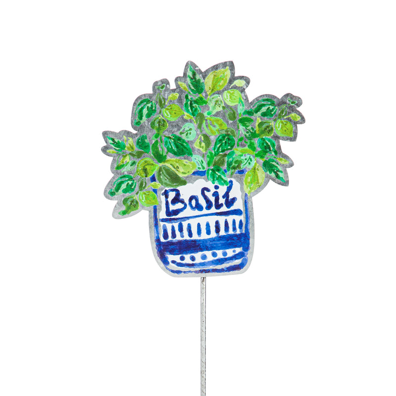 18"H Plant Pick, Herb Markers,  4 Asst, 12pc w/ Bucket Display,47m3614