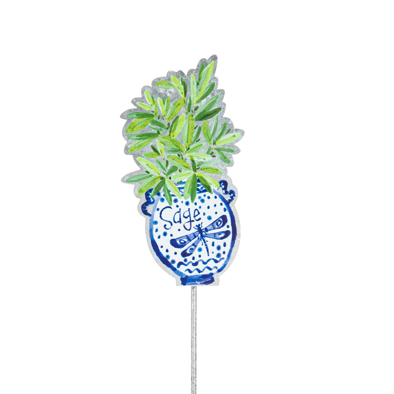 18"H Plant Pick, Herb Markers,  4 Asst, 12pc w/ Bucket Display,47m3614
