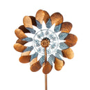 75" H Wind Spinner, Copper and Verdigris Paddles,47m3772