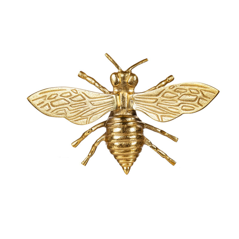 16" Metal Bumble Bee Garden Statuary, 16"x11"x5"inches