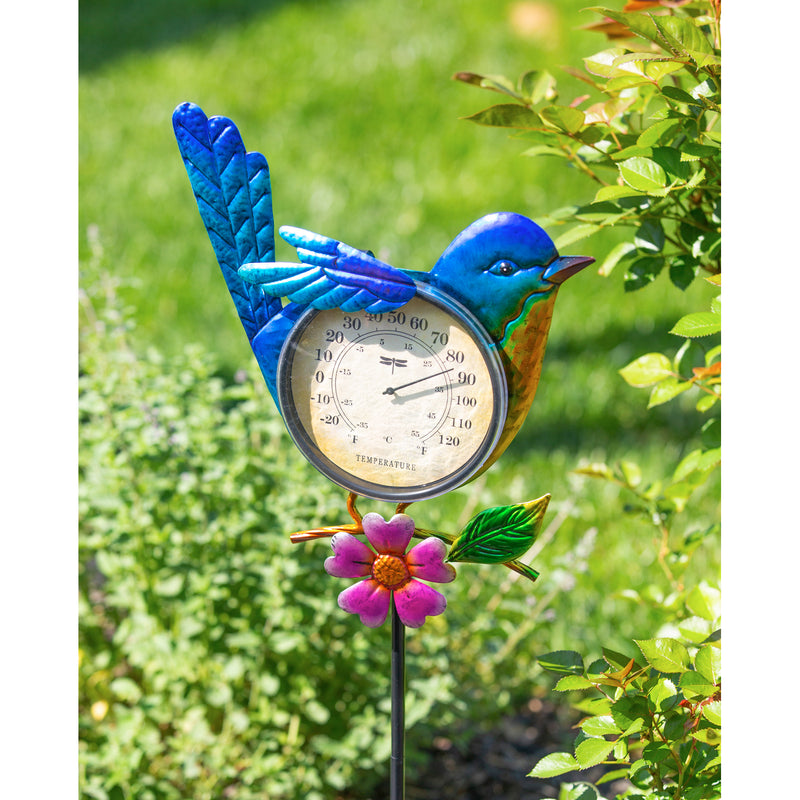42"H Bluebird Thermometer, 11.75"x1.1"x42"inches