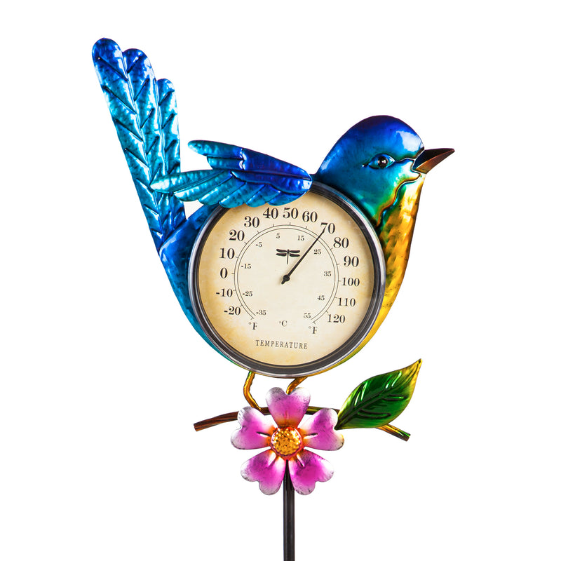 42"H Bluebird Thermometer, 11.75"x1.1"x42"inches