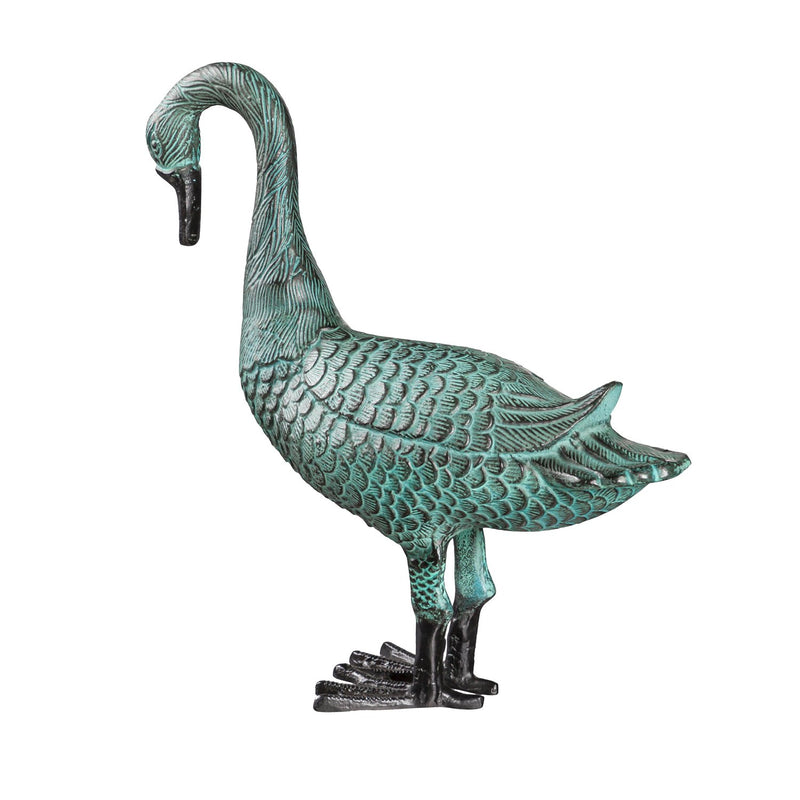 17"H Blue Duck Garden Statuary, 16"x5.5"x17"inches