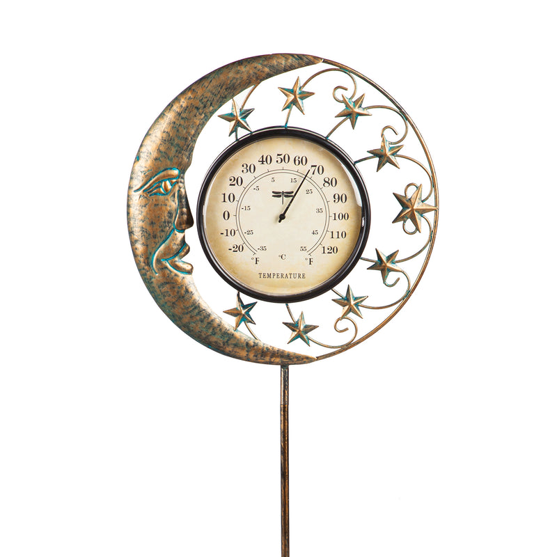 36"H Bronze Thermometer, Sky of Stars, 11.22"x1.57"x36"inches