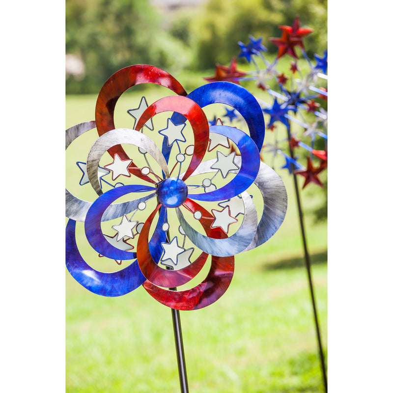 Evergreen Glow in the Dark Americana Spinner, 7.7''x 24'' x 69.7'' inches