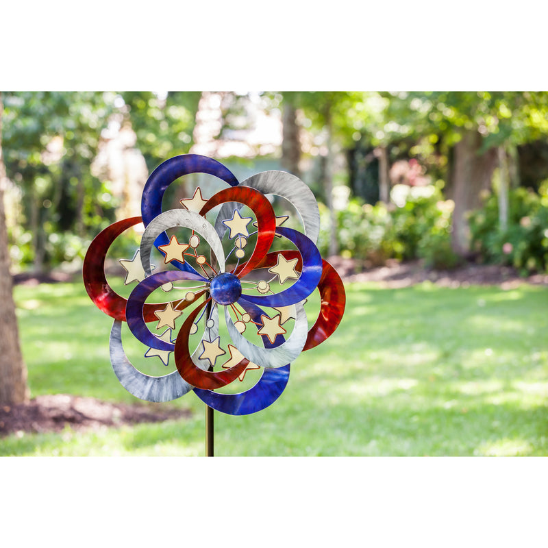 Evergreen Glow in the Dark Americana Spinner, 7.7''x 24'' x 69.7'' inches