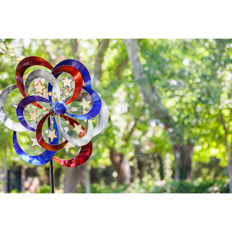Evergreen Glow in the Dark Americana Spinner, 7.7''x 24'' x 69.7'' inches