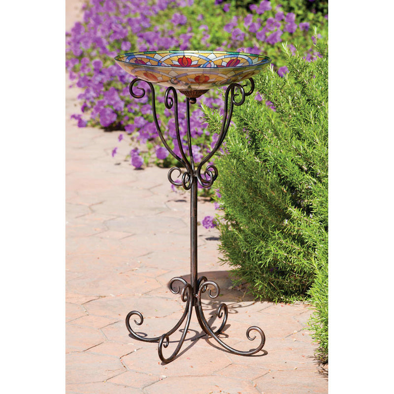 Evergreen Bird Bath,Birdbath Stand,14.56x31.48x14.56 Inches