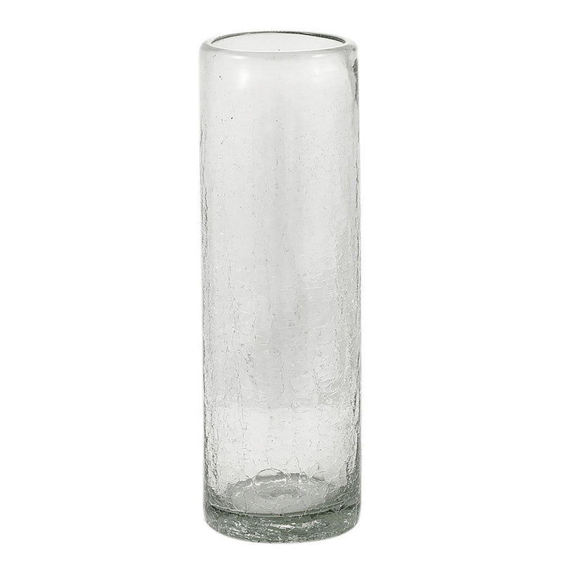 Vivaterra Maya Recycled Glass Vase - Tall - 12 H x 4 Dia - Clear