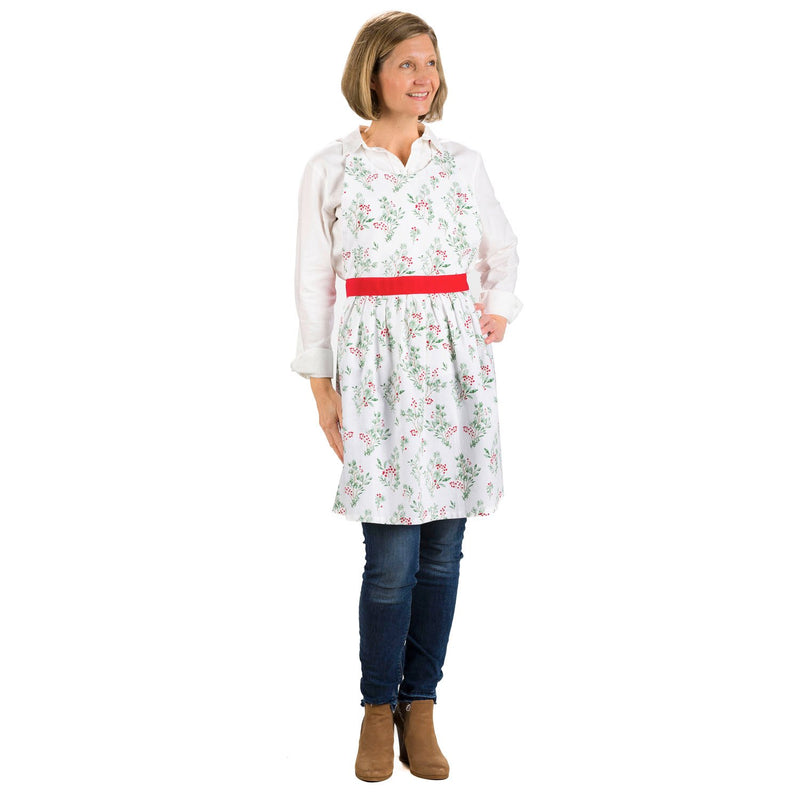 Printed Apron with Gathered Skirt, 2 Assorted,4ap037