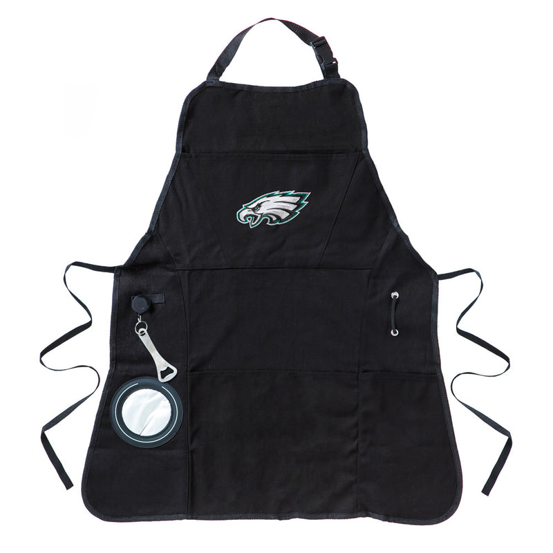 Team Sports America NFL Philadelphia Eagles Ultimate Grilling Apron Durable Cotton with Beverage Opener and Multi Tool for Football Fans Fathers Day and More